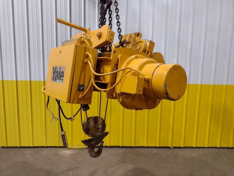 5 TON YALE MODEL #BE050X026L15S CABLE HOIST WITH POWER TROLLEY: STOCK #25557