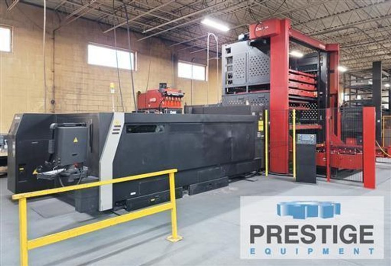 Amada LCG3015AJ 4KW Fiber Laser with ASFH Compact Load Unload &amp; Tower Storage System