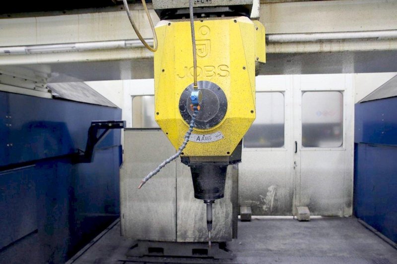 JOBS Linx/S 5-AXIS CNC Gantry Mill, 2003 – 3 Spindle Changer- HSK63, HSK100, 32 ATC, Fidia