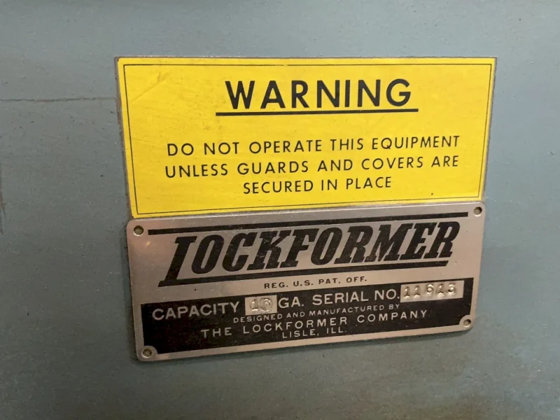 THE LOCKFORMER CO 16 GA LOCKFORMER