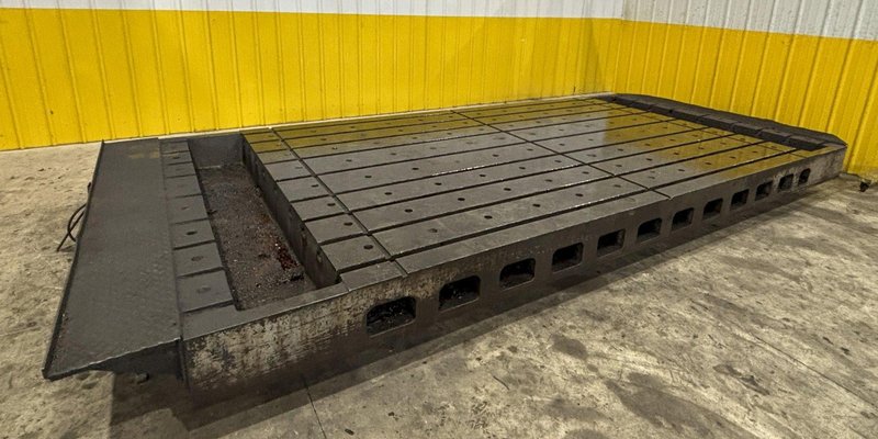 209&quot; X 88&quot; X 22&quot; INGERSOL HEAVY DUTY STEEL T SLOT PRECISION TABLE LAYOUT PLATE: YOBRO #24018