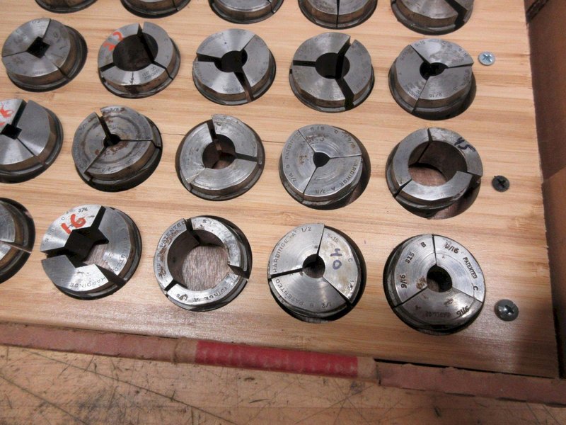 Hardinge S15 Collet Pads, (23 Sets)  Assorted Sizes and Shapes- Auction Item