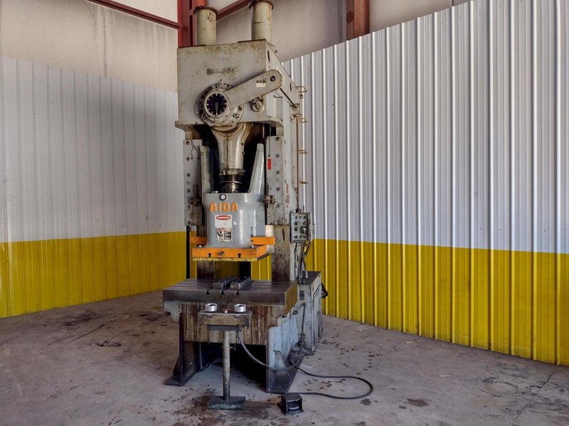 165 TON AIDA MODEL #PC-15(2) MECHANICAL CRANK GAP FRAME PRESS  7.8" STROKE : YOBRO #25990