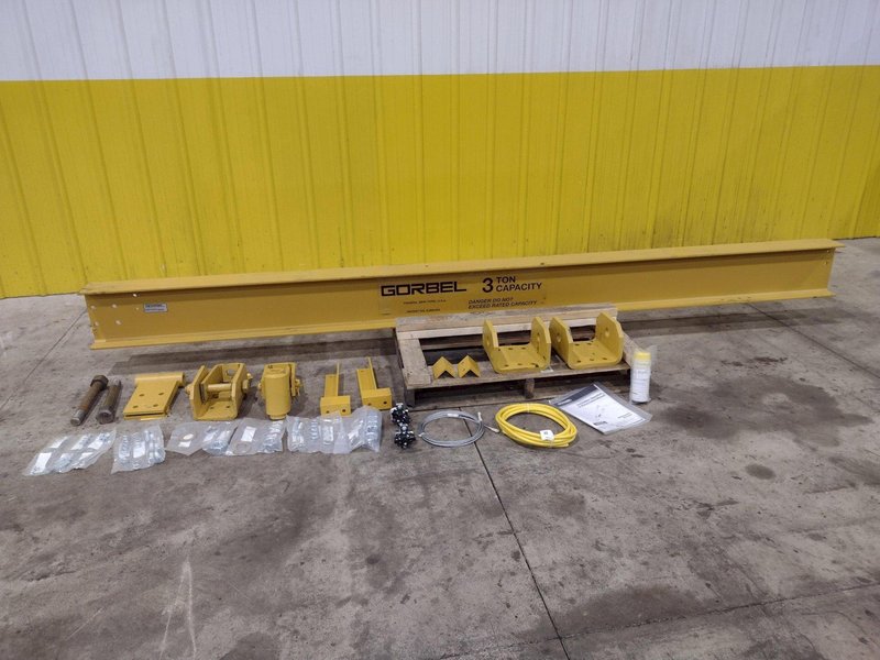 3 TON X 11&#039; GORBEL WALL MOUNT JIB CRANE, 2023 NEVER INSTALLED: STOCK #22116