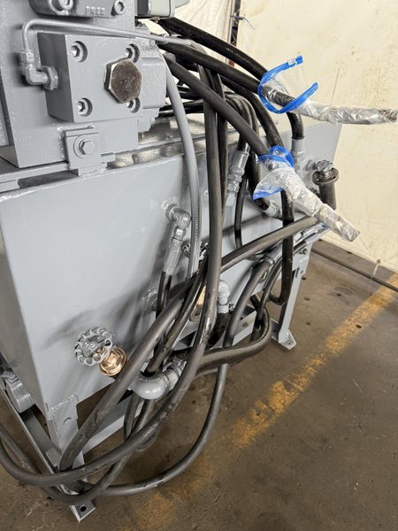 300 TON M&amp;N 4-POST HYDRAULIC HOBBING PRESS. STOCK # 1224124.