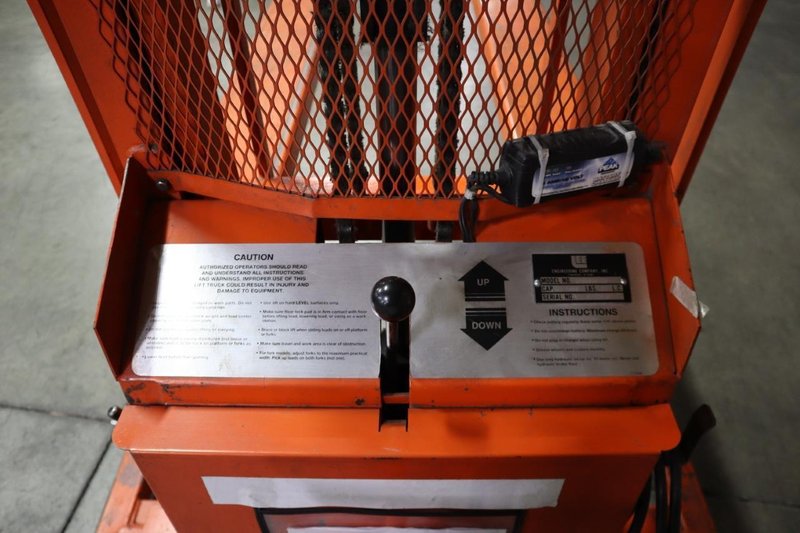 Presto WPS5036-20 Electric Stacker Lift Truck, 2,000# Cap, 36" Lift Height, 42" Forks, 50" Between Outriggers, 12 Volt Battery and Charger- Auction Item