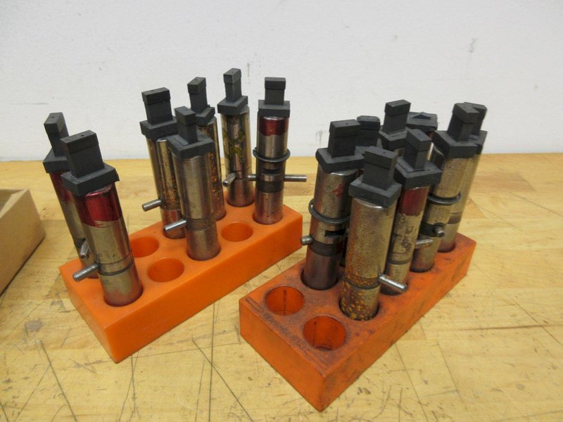 Starrett &amp; SPI Jack Stand Sets, 20mm EDM Electrode Holders in Stands- Auction Item