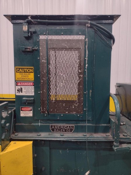 24" X 36" X 96" LONG AMERICAN MODEL #10447 HYDRAULIC HORIZONTAL BALER: YOBRO #24745