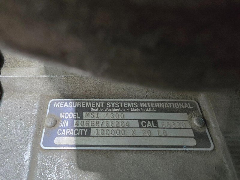 100,000 LBS CAPACITY PORTA-WEIGH MODEL #MSI-4300 DIGITAL CRANE SCALE WITH HOOK: STOCK #21999