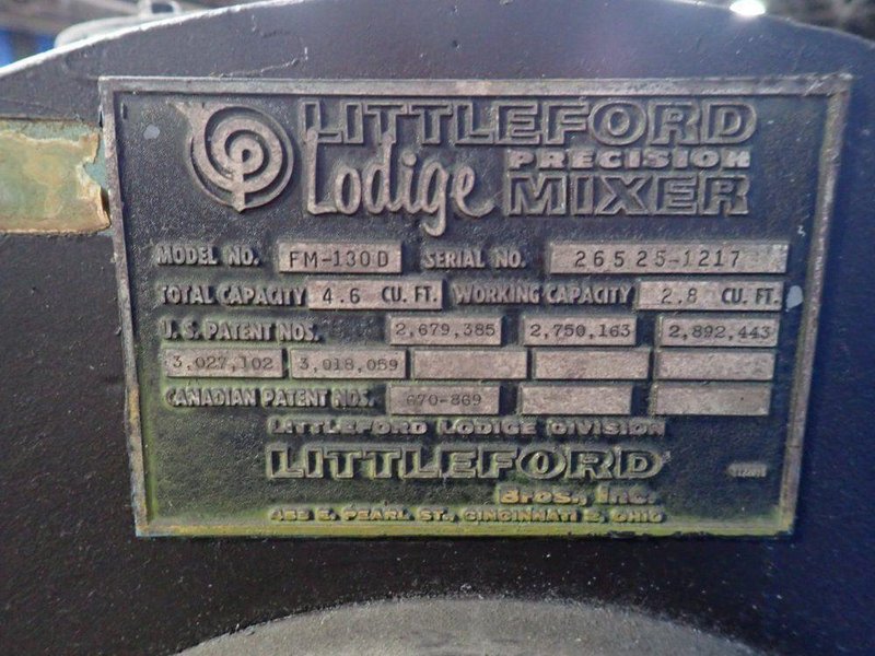 LITTLEFORD LODGIE 4.6 CU FT PRECISION MIXER  -  FM-130D