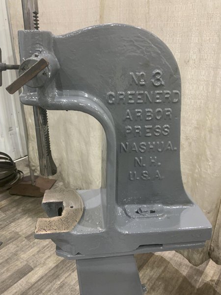 3 TON GREENERD NO.3 ARBOR PRESS ON STAND: STOCK #81081