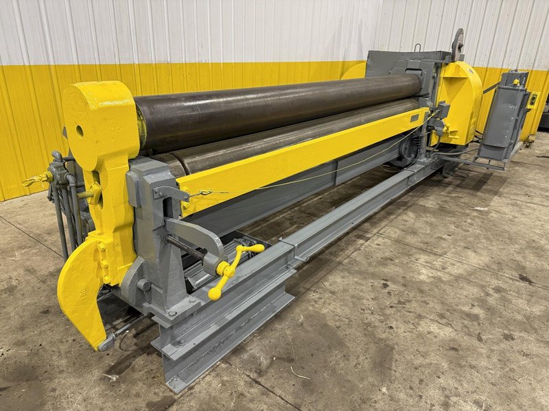 10&#039; X 1/4&quot; BERTSCH MODEL #7A INITIAL PINCH 3 ROLL MECHANICAL PLATE BENDING ROLL: YOBRO #23745