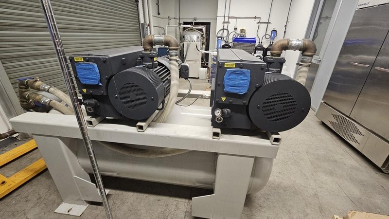 Twin 10 HP Powerex Rotary Vane Medical Air Compressor System w/ Baldor Super-E Motors