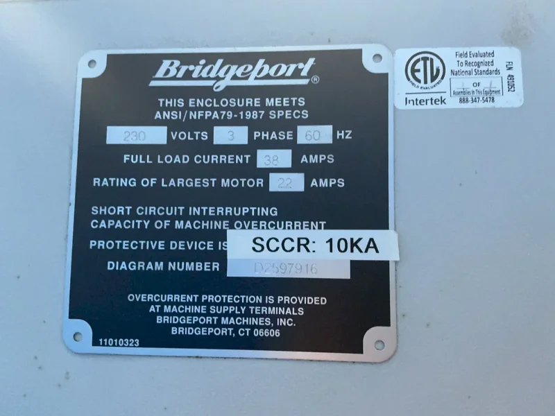 BRIDGEPORT 18”X36” TABLE CNC VMC  -  VMC 3020