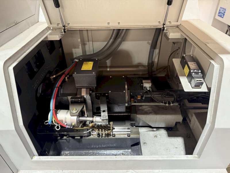 Hanwha XD26II CNC Swiss Lathe, 2016 – Bar Feeder, ChipBlaster Coolant System