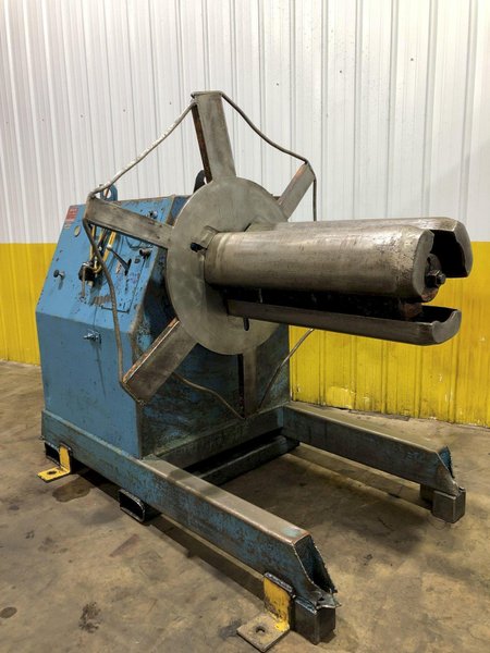 10,000 LB X 40&quot; AMERICAN STEEL LINE MOTORIZED COIL REEL UNCOILER STOCK #3185