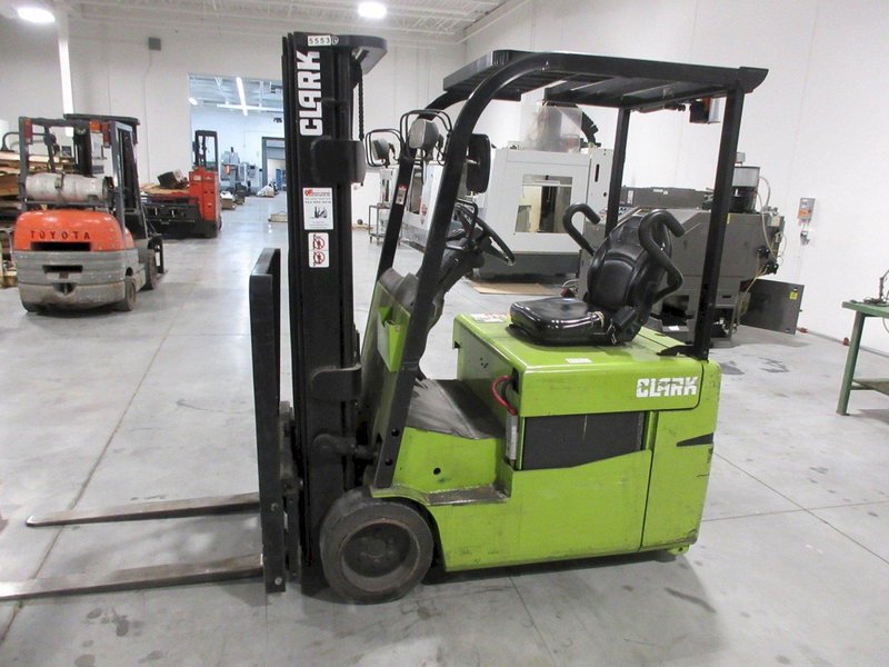 Clark Model TMX20 Electric Forklift 3700 lb Capacity, Charger- Auction Item