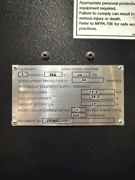 20” X 24” AMADA VT-5063SW CNC VERTICAL TILT-FRAME BANDSAW W/ 96” AUTO FEED SYSTEM. (NEW IN 2025) STOCK #1218725