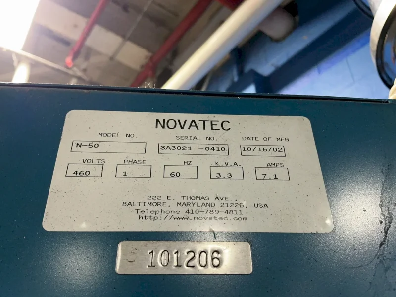 NOVATEC 150 LBS IN HOPPER DRYER  -  N-50