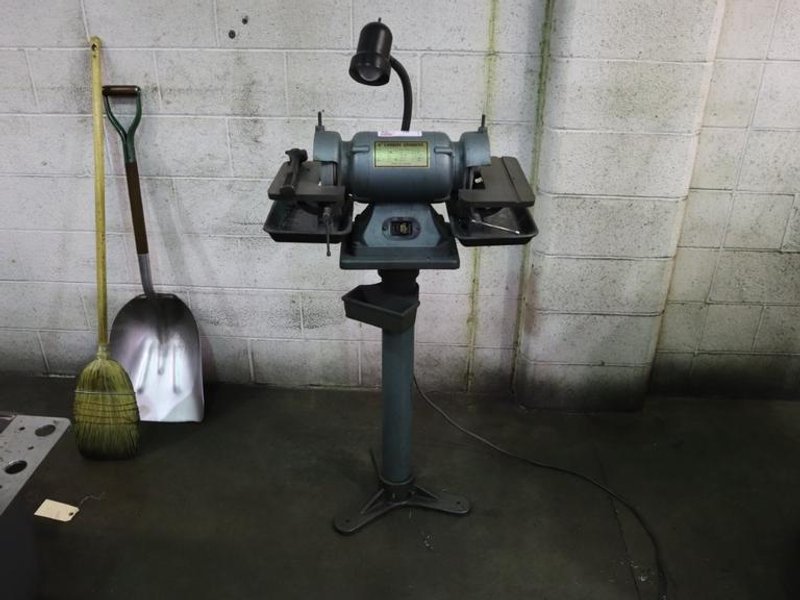 6&quot; Carbide Tool Grinder, Double End, Pedestal, 1/2 HP, 3,450 RPM, Tilting Work Tables - Single Phase- Auction Item
