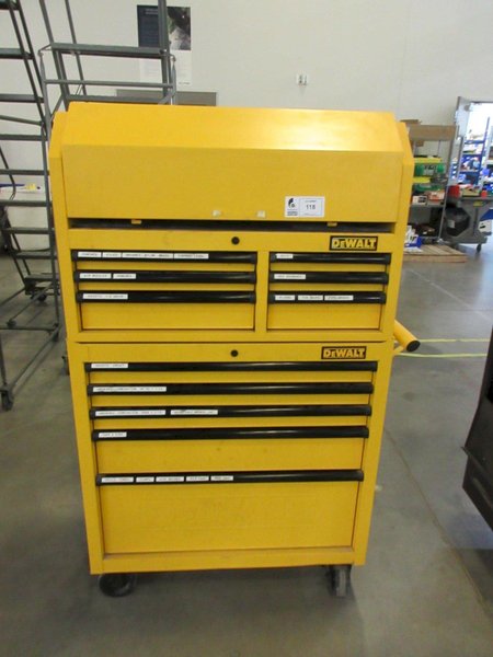 Dewalt 11-Drawer Rolling Tool Chest with Top and Bottom Units and Contents- Auction Item