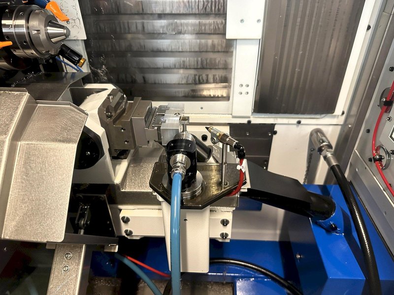 Willemin 408-MT Multi Axis Mill Turn Premium High-Speed Spindle Package, 42,000 RPM Motor Spindle Air/oil lubrication system for maximum speed capability 10 kW / 13 hp power HSK-E40 interface Control: Fanuc 31i-B5 with advanced software package
Total Axes: 7 (X, Y, Z, A, B, U, W)