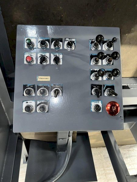 72&quot; x .250&quot; PAXSON HYDRAULIC PEELER TABLE WITH TENSION STAND. STOCK # 0106123