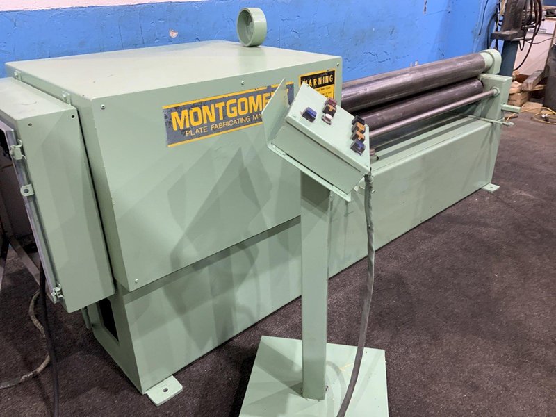 5' X 1/4" MONTGOMERY MODEL #6018H HYDRAULIC PLATE BENDING ROLLS:  STOCK #80370