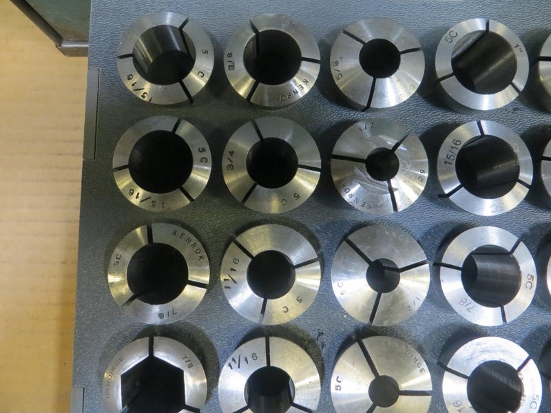 5C Collets w Storage Rack - Including Hardinge and Lindex- Auction Item