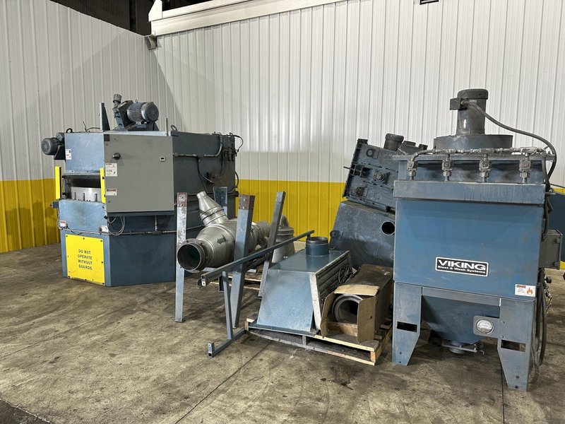 48&quot; TABLE VIKING MODEL #4812CT CONTINUOUS SHOT BLAST PARTS CLEANING SYSTEM, NEW IN 2017: STOCK #22469