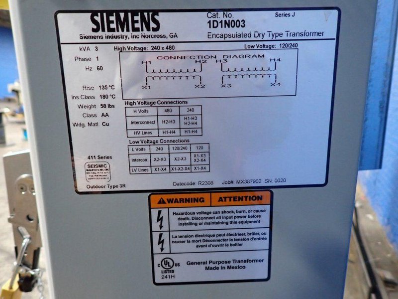 INDICON / SIEMENS CONTROL CABINET