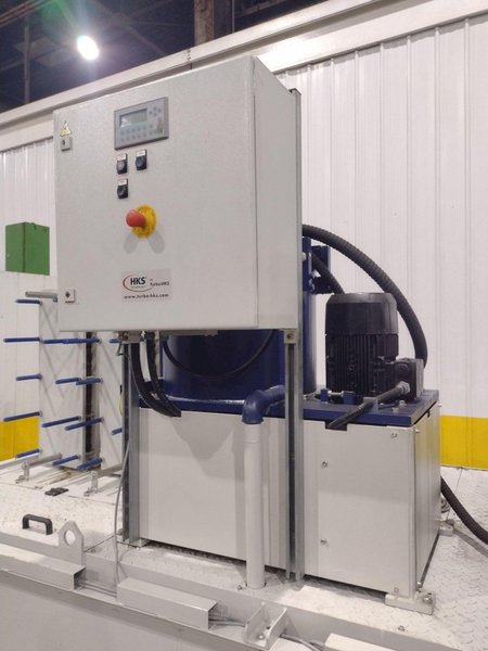 30 GPM ZYKLOMAT MODEL #AKBF-R CONTINUOUS COMPACT BELT FILTER, WITH TURBO-HKS CENTRIFUGE SEPERATOR: YOBRO #24734