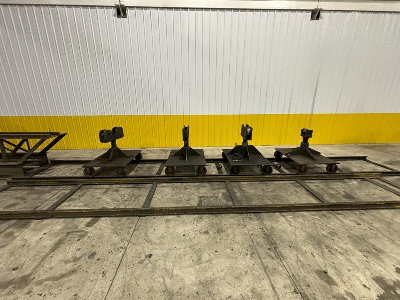 12&quot; HOLLOW SPINDLE DRILCO ROTARY PIPE WELDING POSITIONER W/ MOBILE PIPE STANDS: STOCK #21898