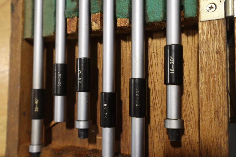 Mitutoyo Inside Micrometer Set, up to 40in- Auction Item