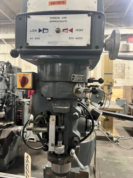 USED 9&quot; X 42&quot; KBC VERTICAL KNEE MILL WITH 2-AXIS READOUT, Stock# 11154