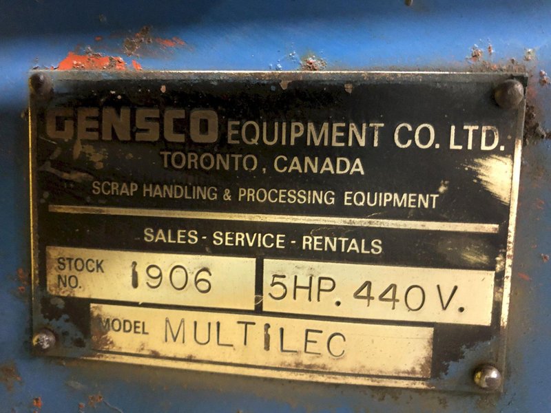 1-1/8&quot; GENSCO MODEL #MULTILEC ROTARY HYDRAULIC REBAR BENDER: STOCK #19070