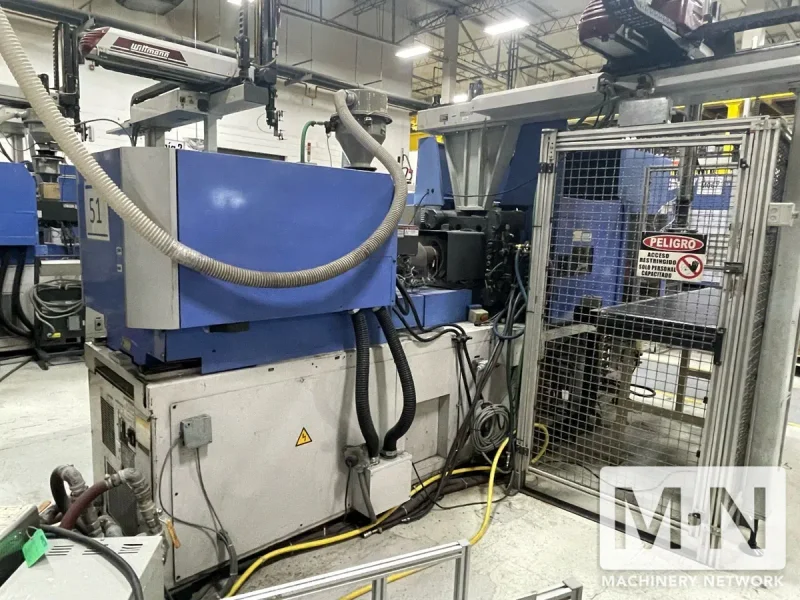 121 TON 4.3 OZ JSW MODEL J110AD-180H ELECTRIC INJECTION MOLDING MACHINE MFG 2005