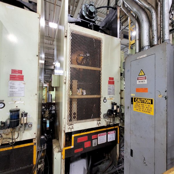 (3) 220 TON AIDA PRESS LINE, W/ STOCK FEEDER &amp; TRANSFER SYSTEM: STOCK #22200