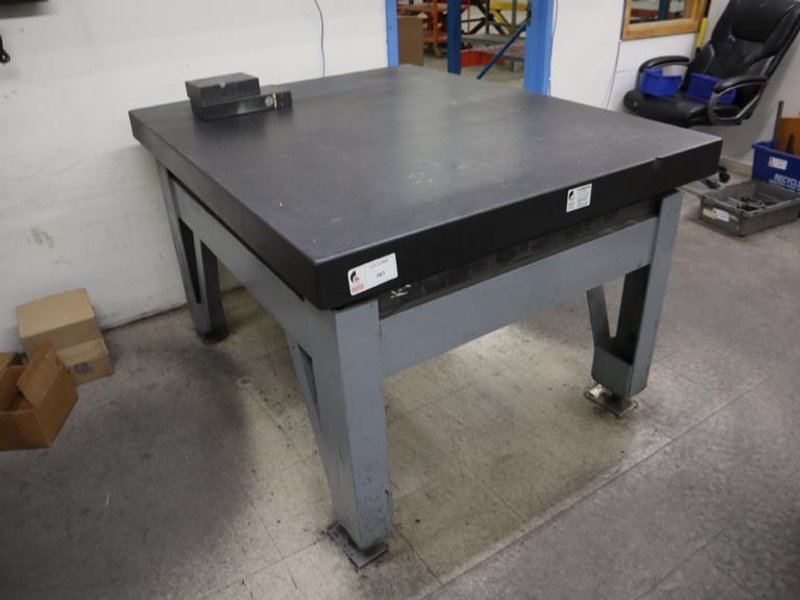 Surface Plate Black Granite and Steel Stand No Ledge- Auction Item
