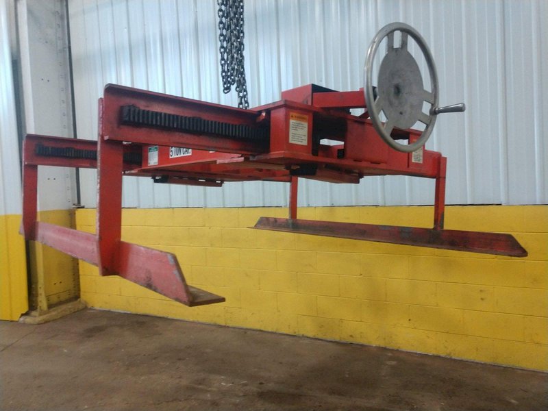 10,000 LB (5 TON) X 84" LONG X 36" TO 60" BUSHMAN MODEL #5600 MECHANICAL SHEET LIFTER