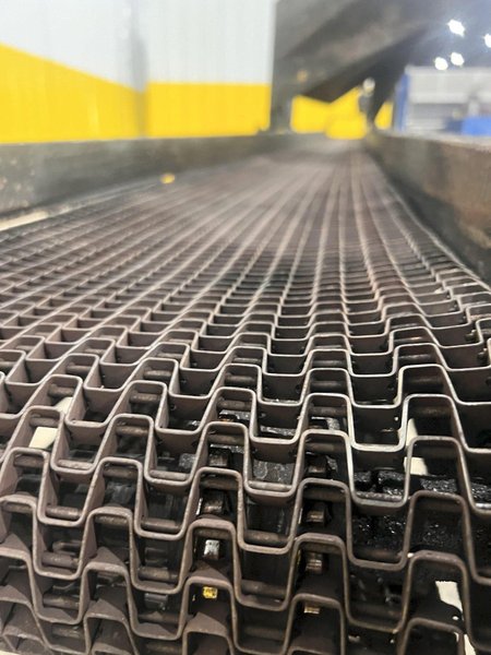 16&#039; LONG X 12&quot; WIDE METAL BELT PARTS TRANSFER CONVEYOR: STOCK #21668