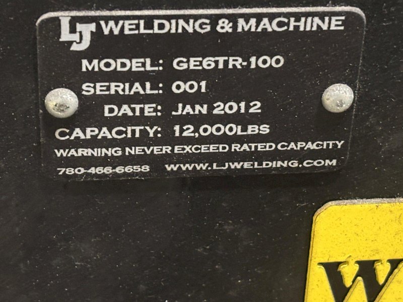 12,000 LB LJ WELDING MODEL #GE6TR-100 VARIABLE SPEED POWERED TANK TURNING ROLL: STOCK #22808
