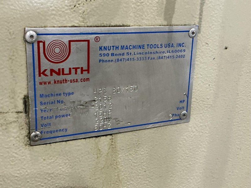 88 TON KNUTH MODEL #HPS 80/150 HYDRUALIC IRONWORKER 2012 : YOBRO #25332