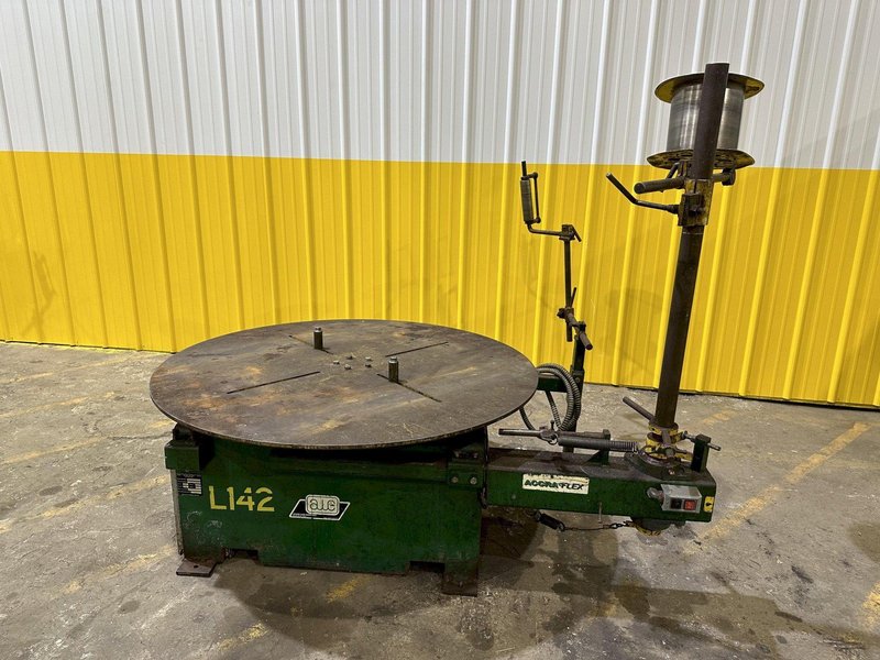 5,500 LBS X 48&quot; AWC (ACCRA-WIRE CONTROLS) MODEL #F-200 HORIZONTAL PALLET TYPE POWERED DE-COILER REEL: STOCK #20066