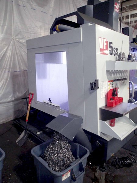 Haas VF-5SS 5-Axis VMC, 2020- TR200Y Trunnion Rotary Table, Probing, TSC, HSM, TCPC &amp; DWO, Auto Doors