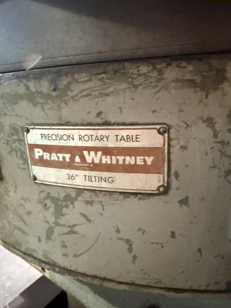 36" PRATT &amp; WHITNEY POWERED ROTARY/TILT TABLE. STOCK #0547126