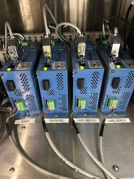 Tronics S30TP Wraparound and Top Labeler, 2018 – Includes Accumulation Table, Coder, Gap Transfer Conveyor