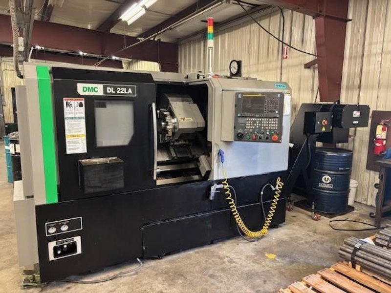 DMC DL-22LA CNC Lathe, 2022 – Tailstock, Chip Conveyor, Parts Catcher