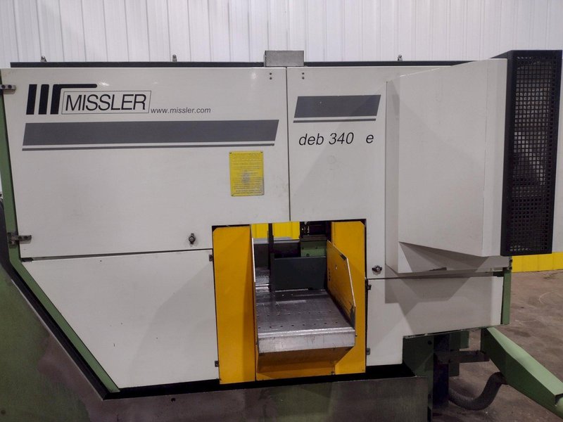 13.4&quot; X 13.4&quot; MISSLER MODEL #DEB-340-CE AUTOMATIC HORIZONTAL BANDSAW, NEW 2000: STOCK #19627
