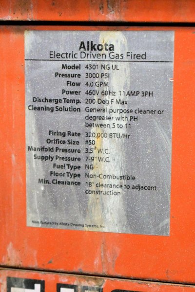25&#039; X 14&#039; X 12&#039;6&quot; 3,000 PSI HOT WATER PRESSURE WASHER GALLAGHER KAISER WASH BOOTH: YOBRO #24598